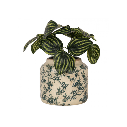 Jarrón de cara de plata