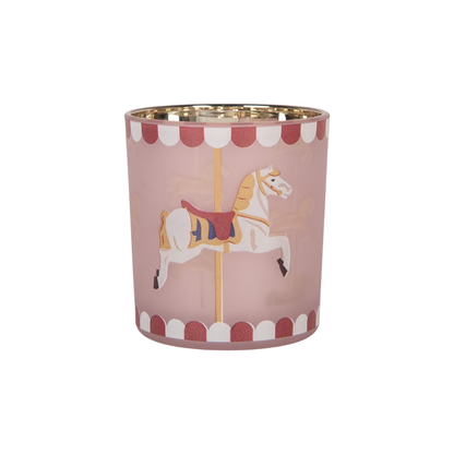 Porta-Vela Rosa com Cavalo Clayre & Eef
