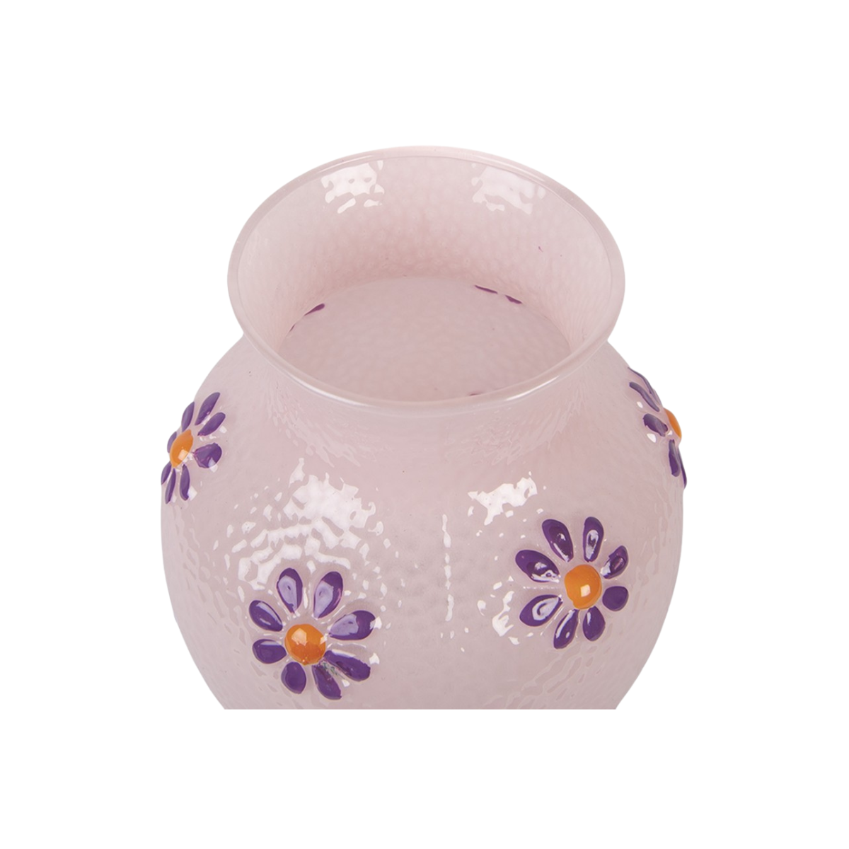 Jarra Cerâmica Rosa com Flores Lilás Clayre & Eef