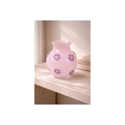 Jarra Cerâmica Rosa com Flores Lilás Clayre & Eef