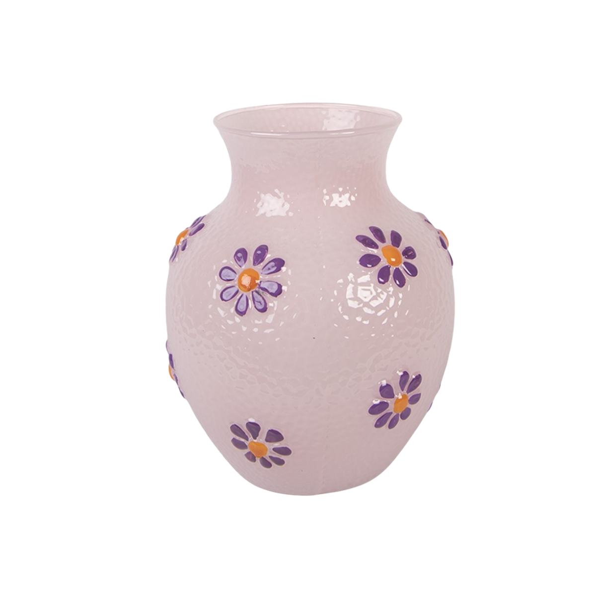 Jarra Cerâmica Rosa com Flores Lilás Clayre & Eef