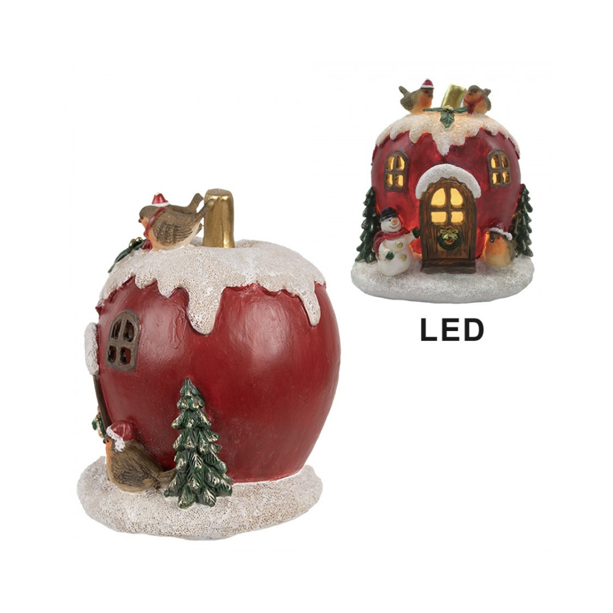 Casa Decorativa Natal Led com Maçã Clayre & Eef