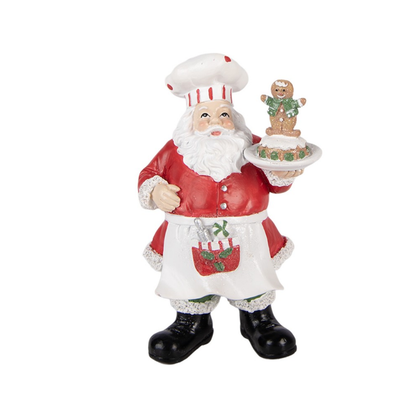 Pai Natal com Boneco de Gengibre 16cm Clayre & Eef