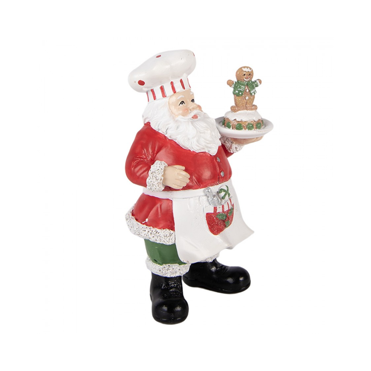 Pai Natal com Boneco de Gengibre 16cm Clayre & Eef