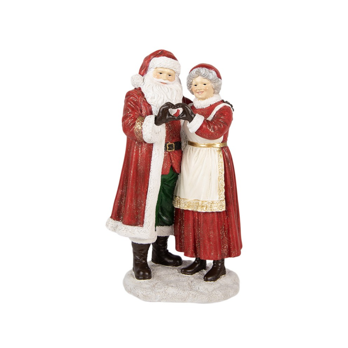 Casal Pai Natal 23cm Clayre & Eef