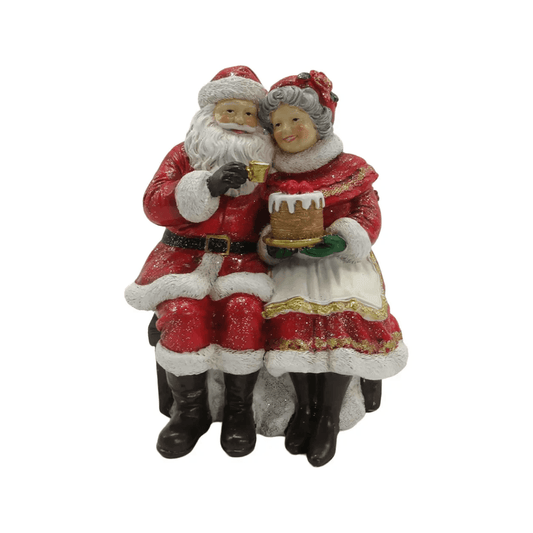 Casal Pai Natal com bolo Clayre & Eef