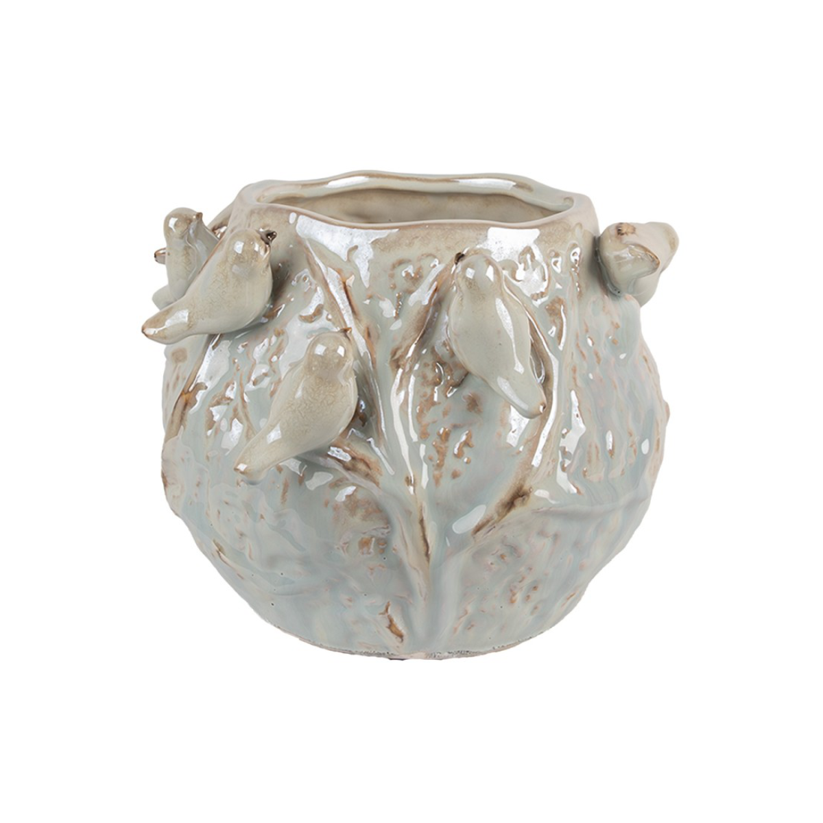 Jarrón de cara de plata