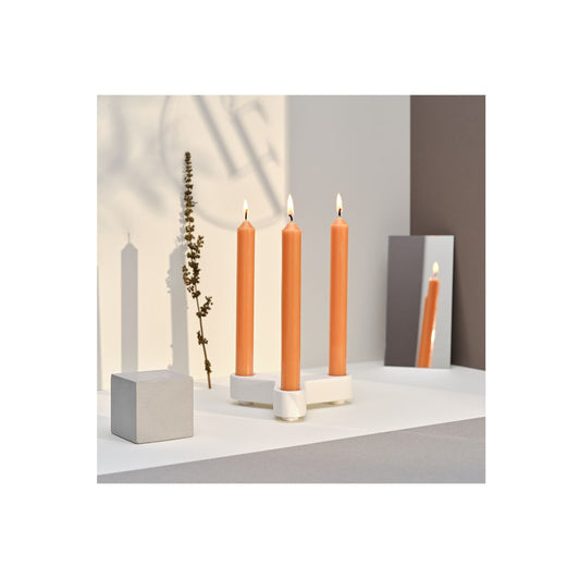 Gray Candlestick Candle 20cm Bougies la Française