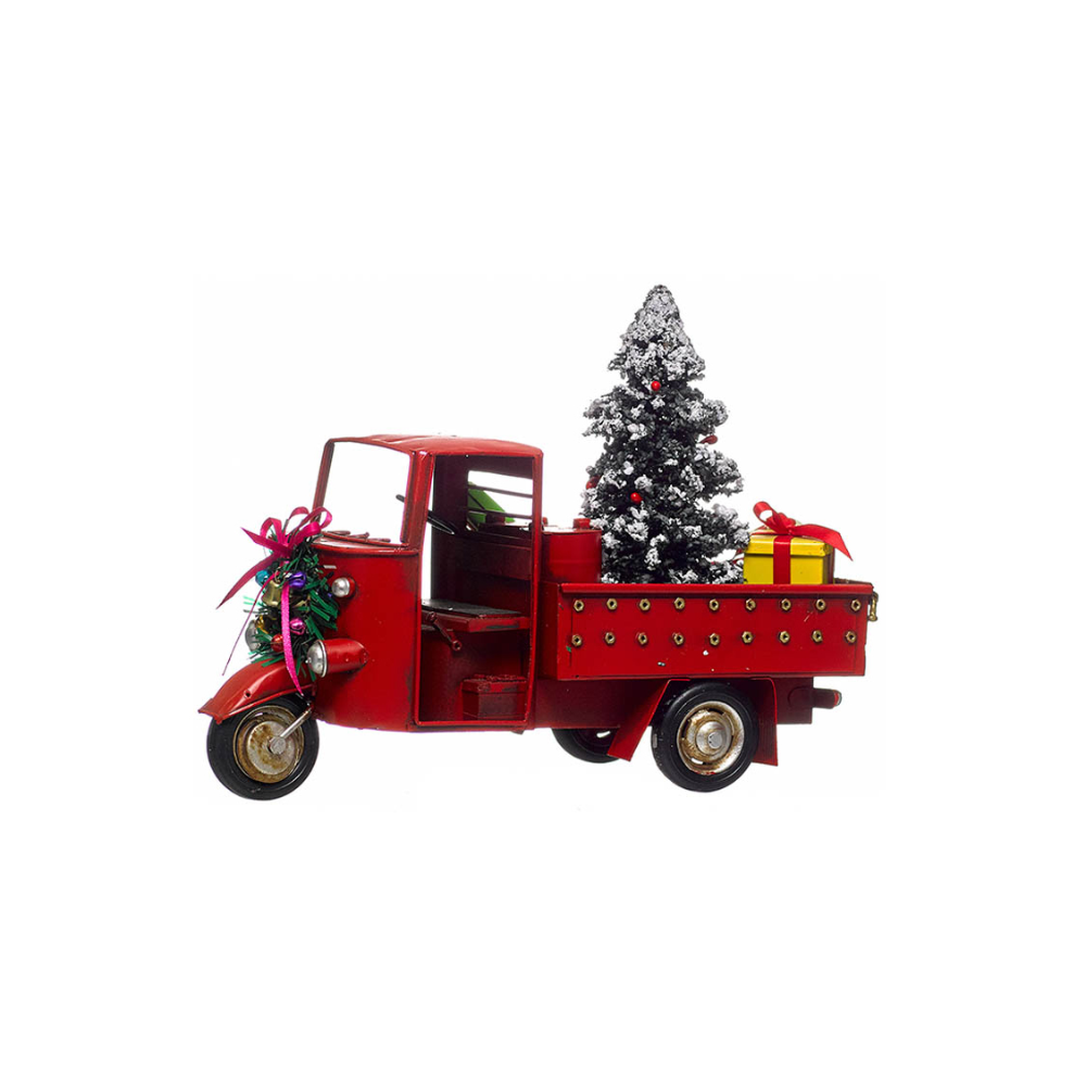 Triciclo Navideño con Adornos