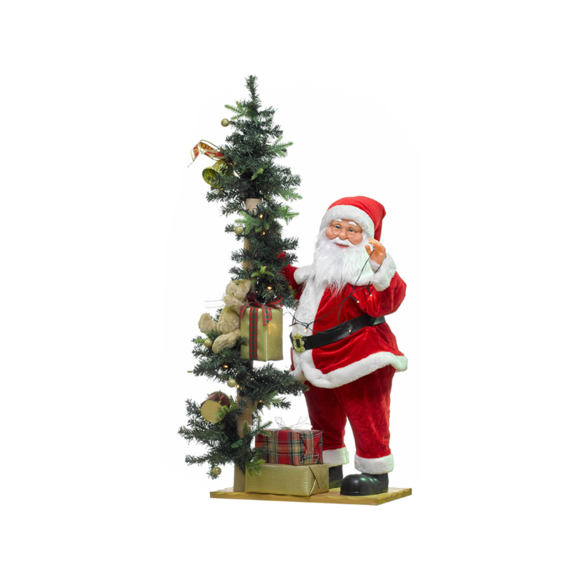 Caja de música de Papá Noel con árbol