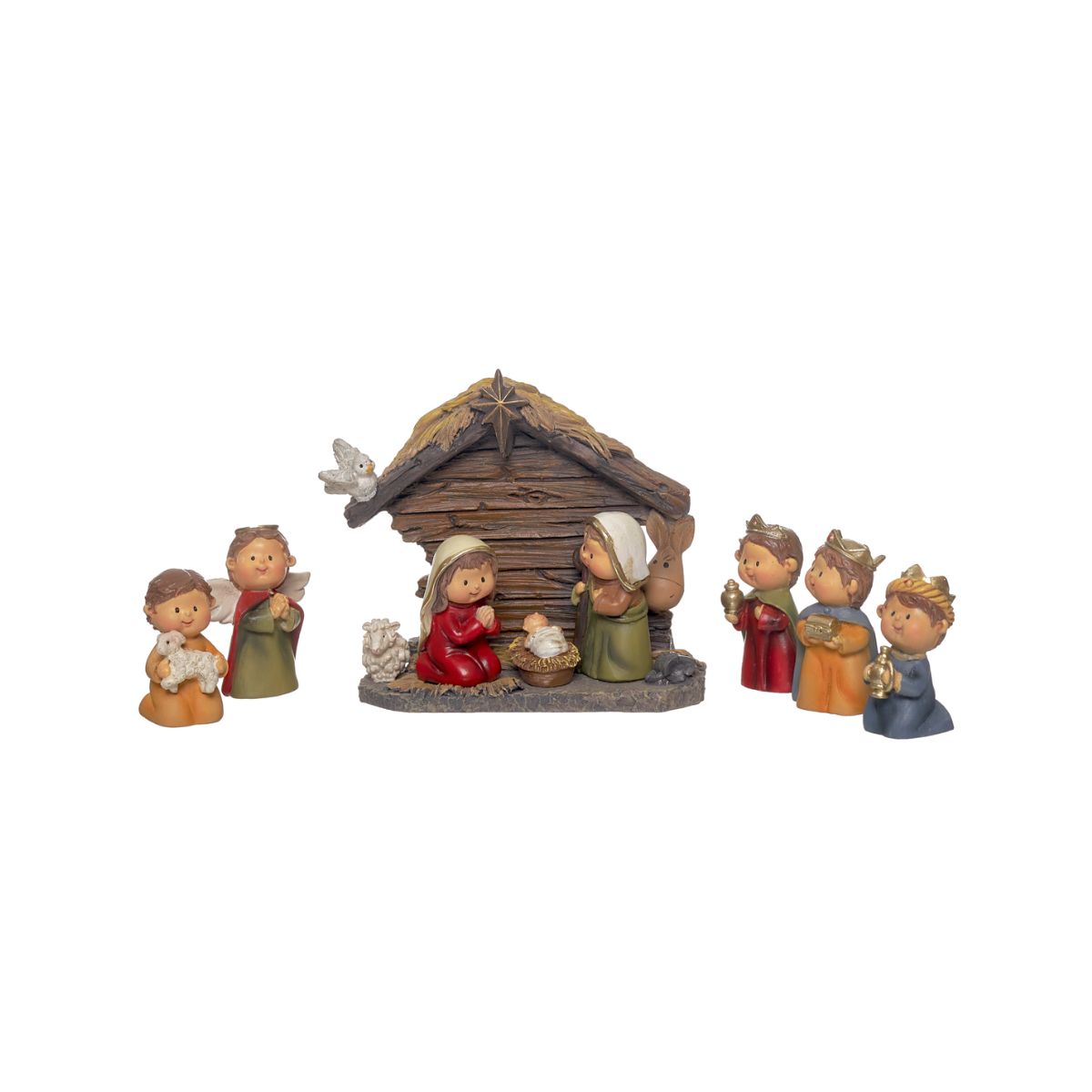 Presépio Miniatura com Cabana 9,5cm