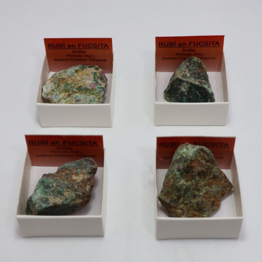Pedra Mineral Rubi e Fuchsita India