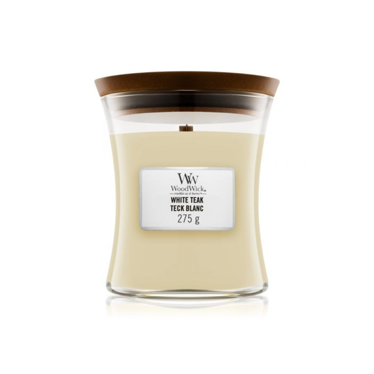 Vela White Teak WoodWick