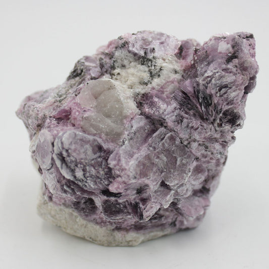 Pedra Mineral Lepidolita+Quartzo+Turmalina Rosa