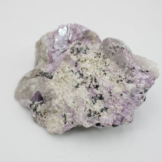 Pedra Mineral Lepidolita+Quartzo+Turmalina Rosa
