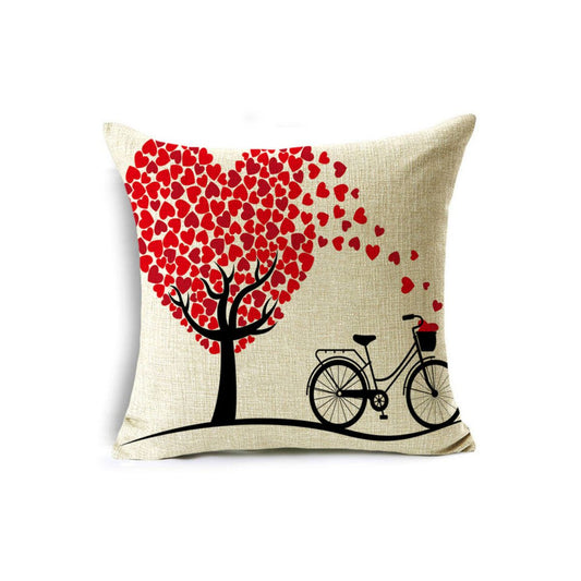 Cushion Nature Tree with Hearts