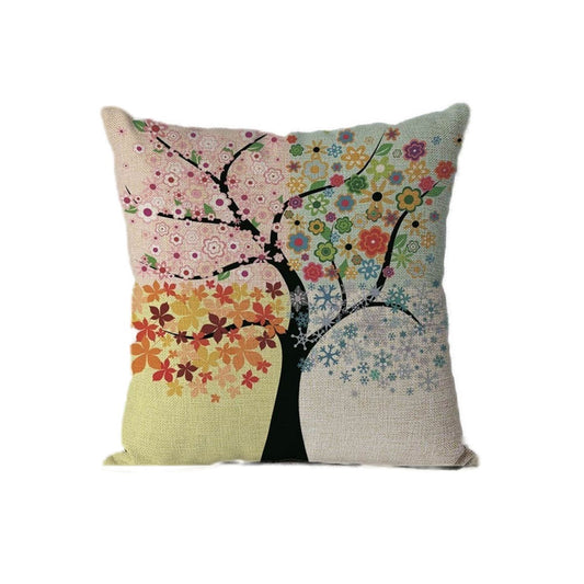 Colored Tree Cushion w/Flowers