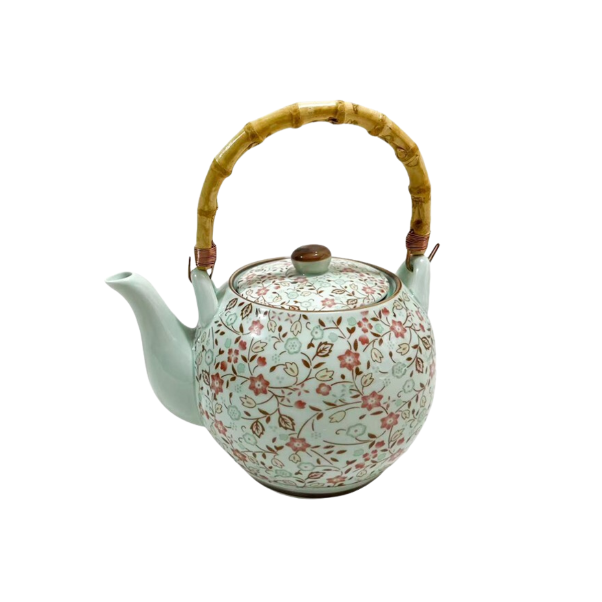 Bule Verde com Flores 1100ml