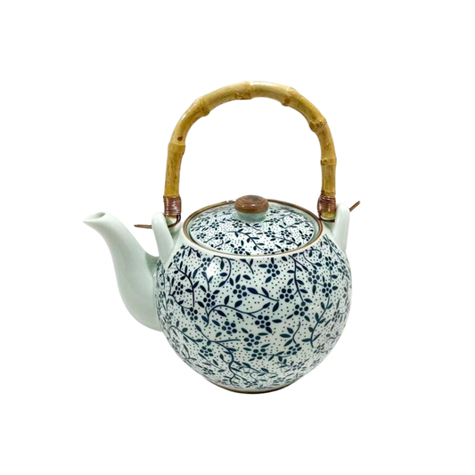 Bule Azul com Flores 1100ml