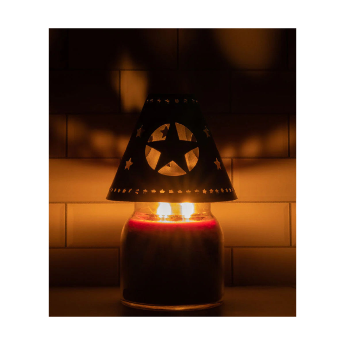 Tampa Proteção Estrela para Jarro Cheerful Candle