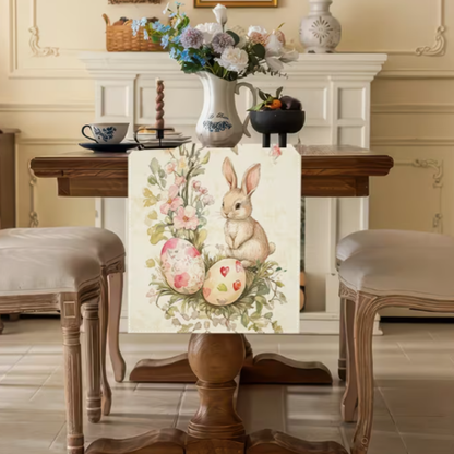 Caminho de Mesa Ovos e Coelho 90cm