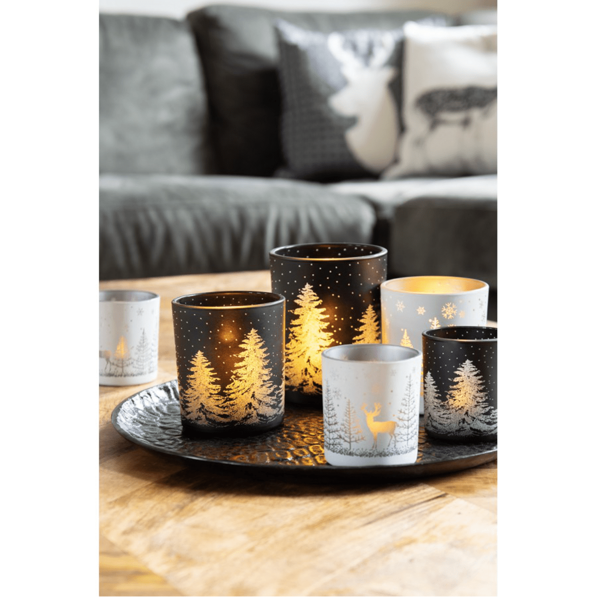 Conjunto de 2 Porta Velas Natal