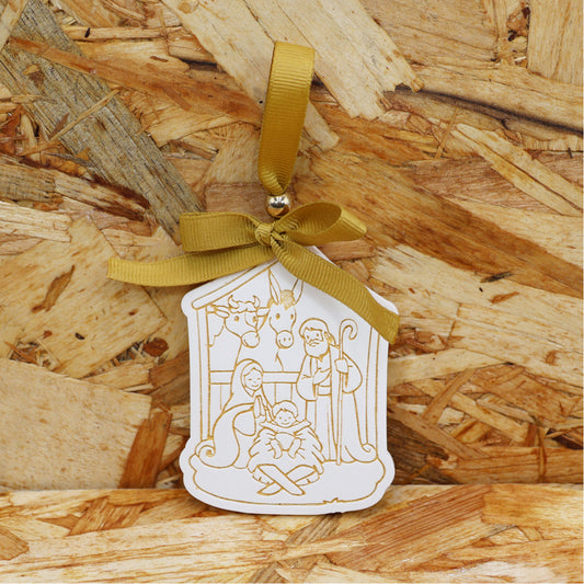 Gesso Perfumado Medalha Presépio Amarelo