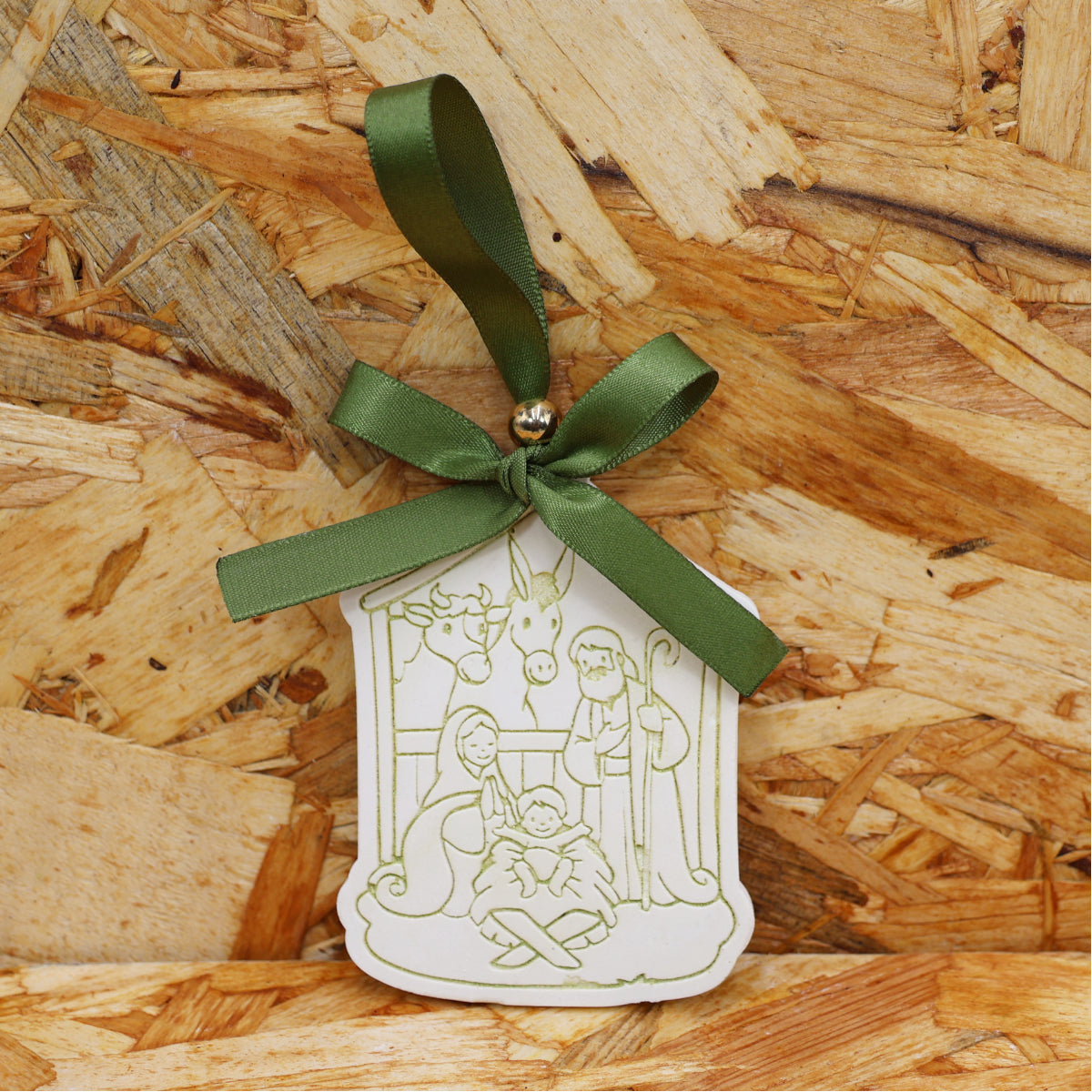 Gesso Perfumado Medalha Presépio Verde