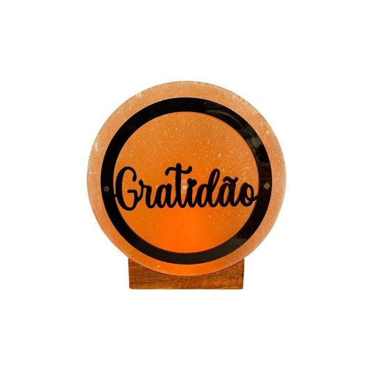 Candeeiro de Sal "Gratidão" 1.2kg