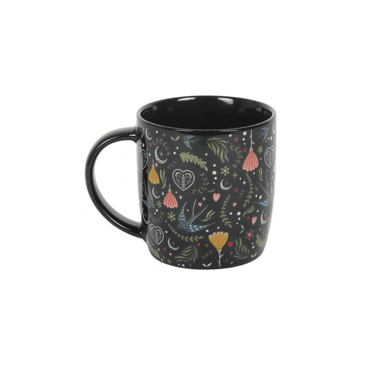 Caneca Black Midnight Bloom Print