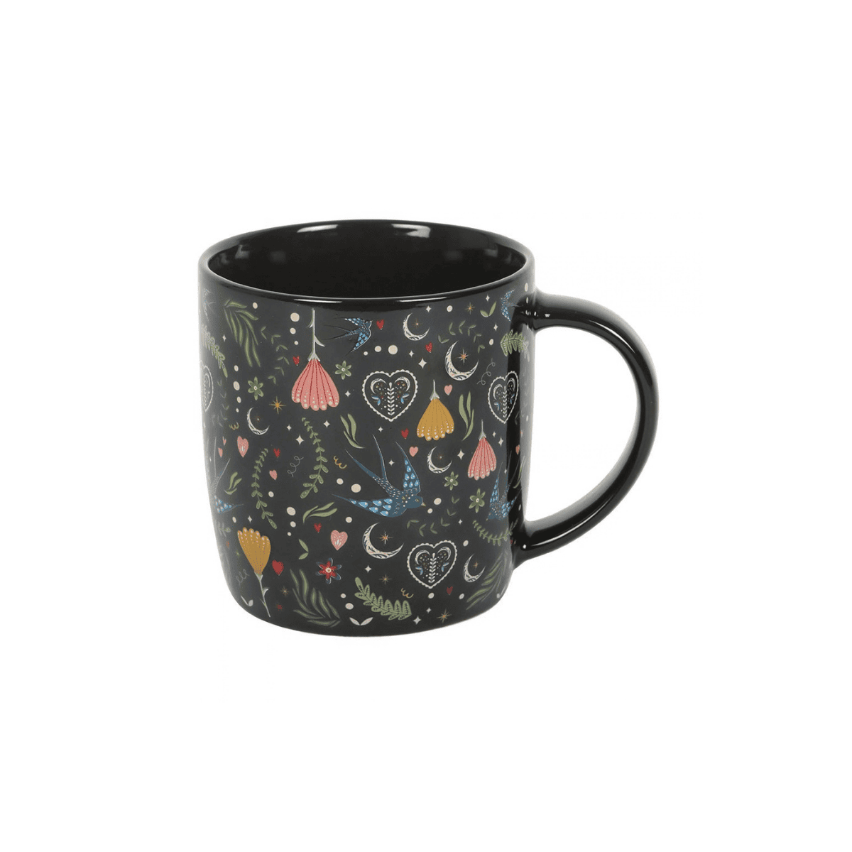 Caneca Black Midnight Bloom Print