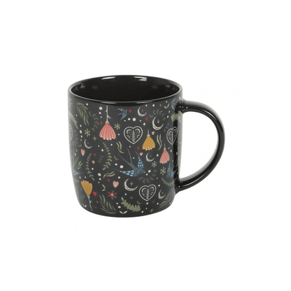 Caneca Black Midnight Bloom Print