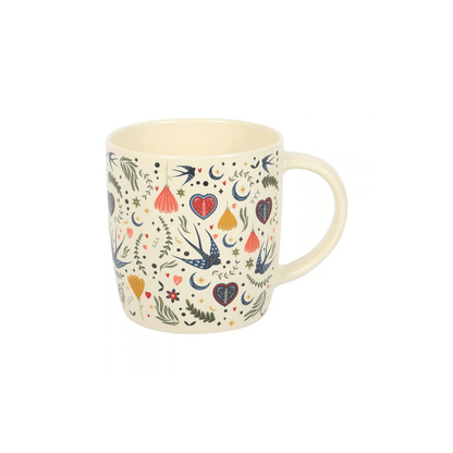 Caneca Cream Midnight Bloom Print