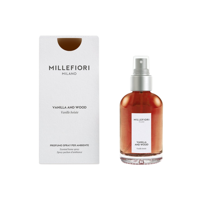 Ambientador Spray Vanilla & Wood Millefiori Milano