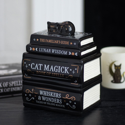 Queimador Black Cat Magick Book Stack