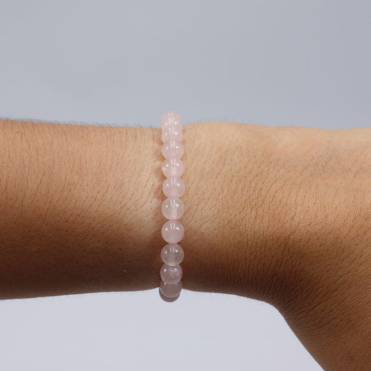 Pulseira Criança Quartzo Rosa 6mm