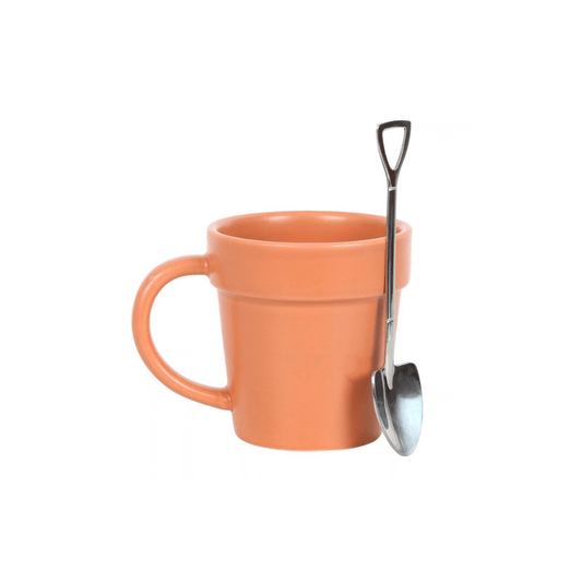 Caneca Plain Plant Pot and Shovel Spoon