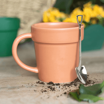 Caneca Plain Plant Pot and Shovel Spoon