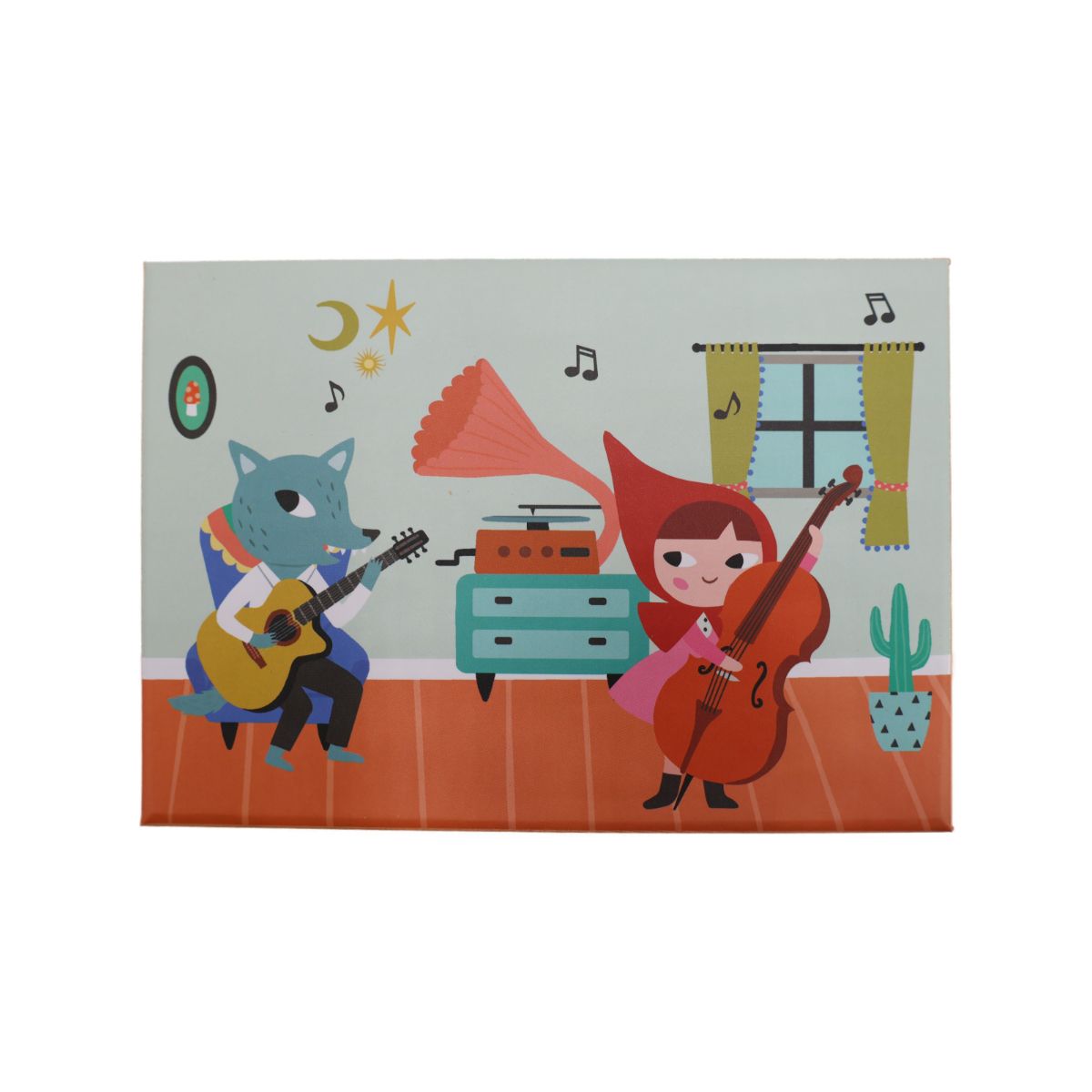 Caixa de Música Baú com Capuchinho Vermelho e Lobo Mau Trousselier