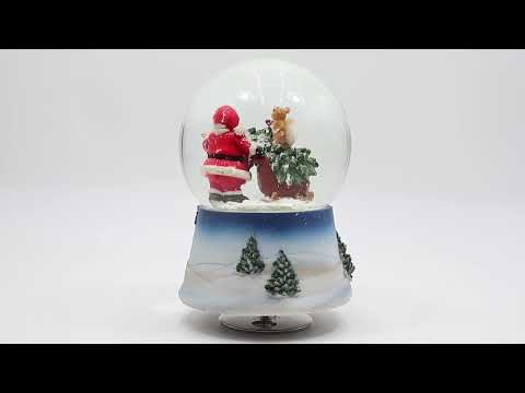 Globo de Neve com Música Pai Natal com Esquilo