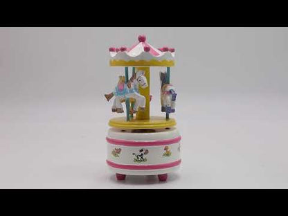 Caixa de Música Carrossel Cavalos Musicboxworld
