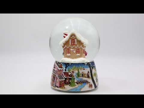 Snow Globe with Gingerbread House Music