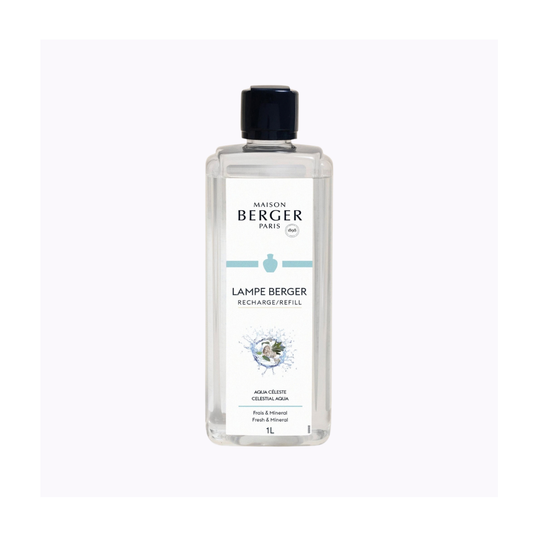 Recarga Lâmpada Catalítica Celestial Aqua Maison Berger com aroma fresco e notas marinhas