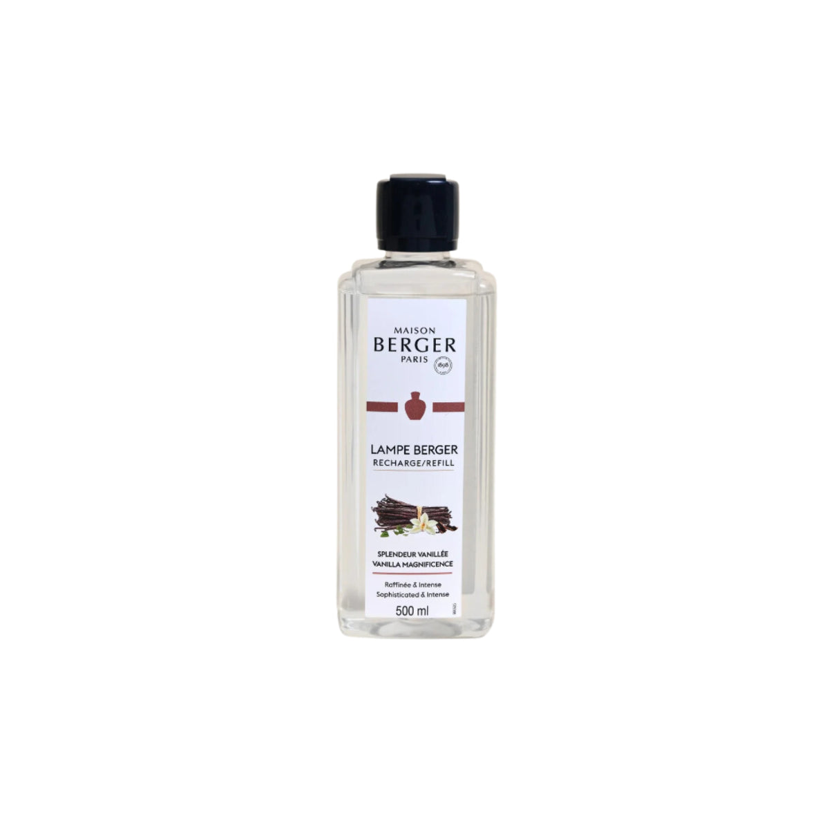 Recarga Vanilla Magnificence Maison Berger para lâmpada catalítica com aroma oriental de baunilha 500ml