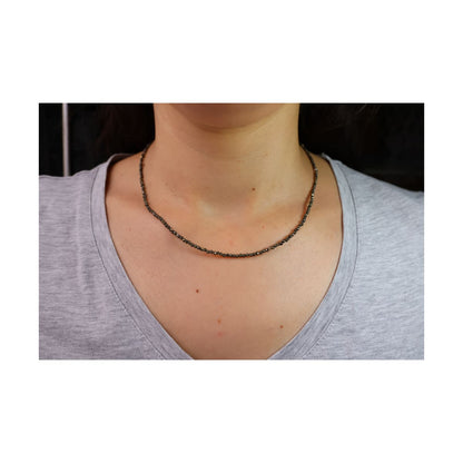 Colar de bola facetada Pirite