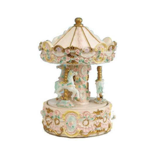 Caixa de Música Carrossel Cavalos Musicboxworld