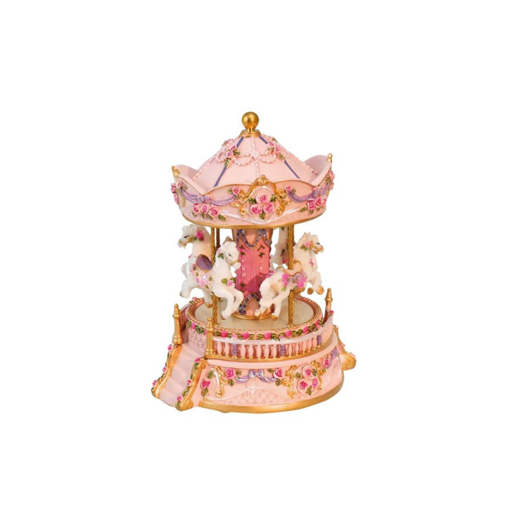 Caixa de Música Carrossel Cavalos Musicboxworld