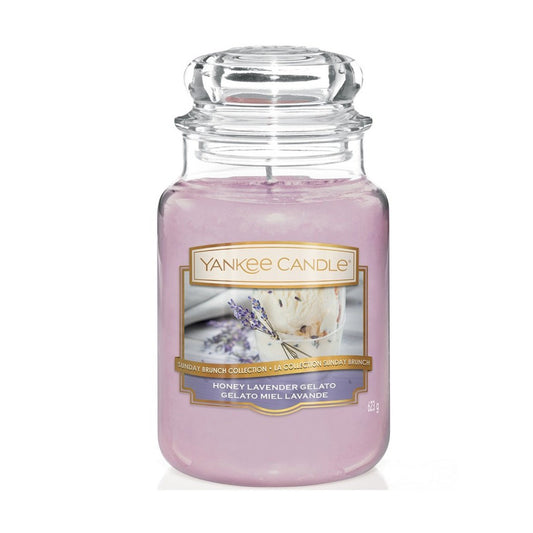 Jarro Vela Grande com a fragrância Honey Lavender Gelato da marca Yankee Candle