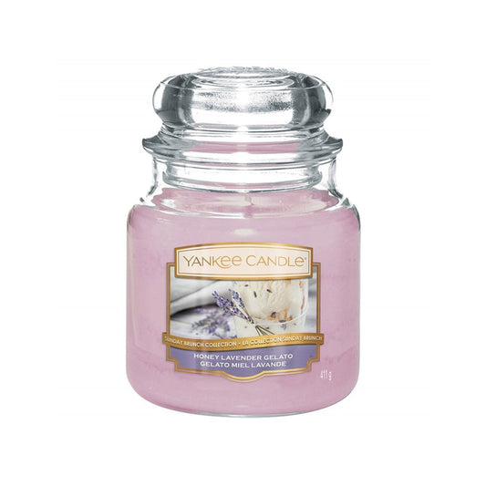 Jarro Vela Médio com a fragrância Honey Lavender Gelato da marca Yankee Candle