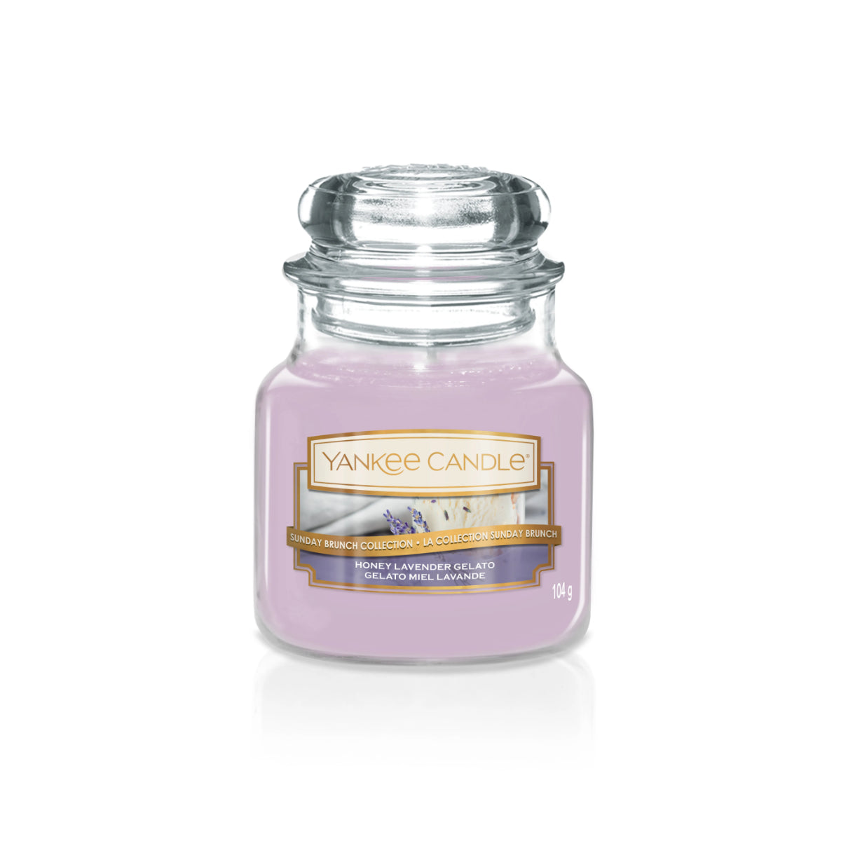 Jarro Vela Pequeno com a fragrância Honey Lavender Gelato da marca Yankee Candle